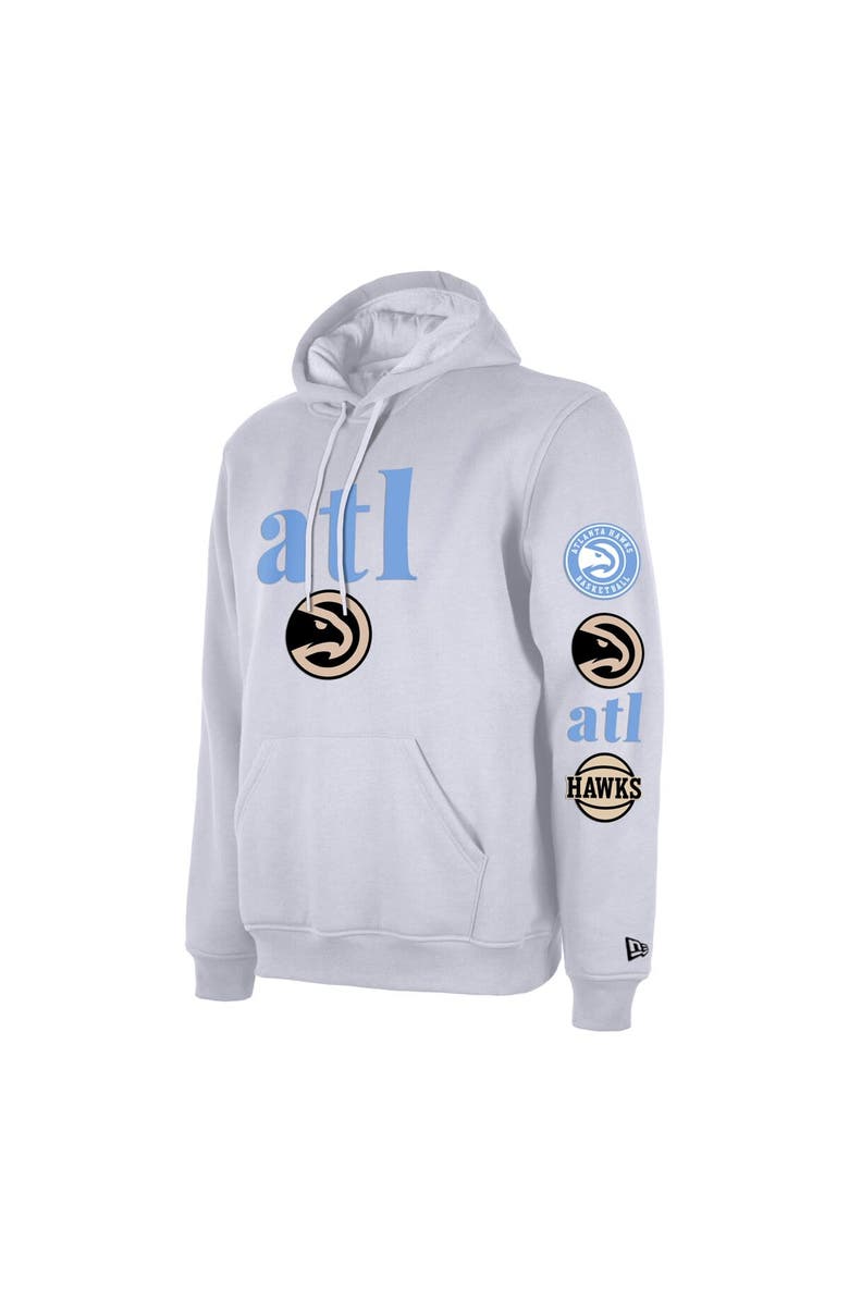 New Era Men's New Era White Atlanta Hawks 2023/24 City Edition Big & Tall Pullover Hoodie, Alternate, color, 