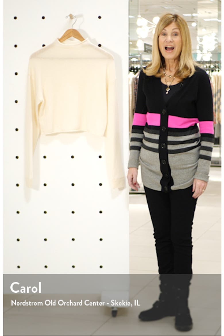 Recycled Cashmere Blend Crop Roll Neck Sweater video