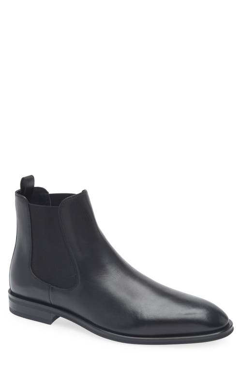 Hugo Boss Boss Derrek Plain Toe Chelsea Boot In Black