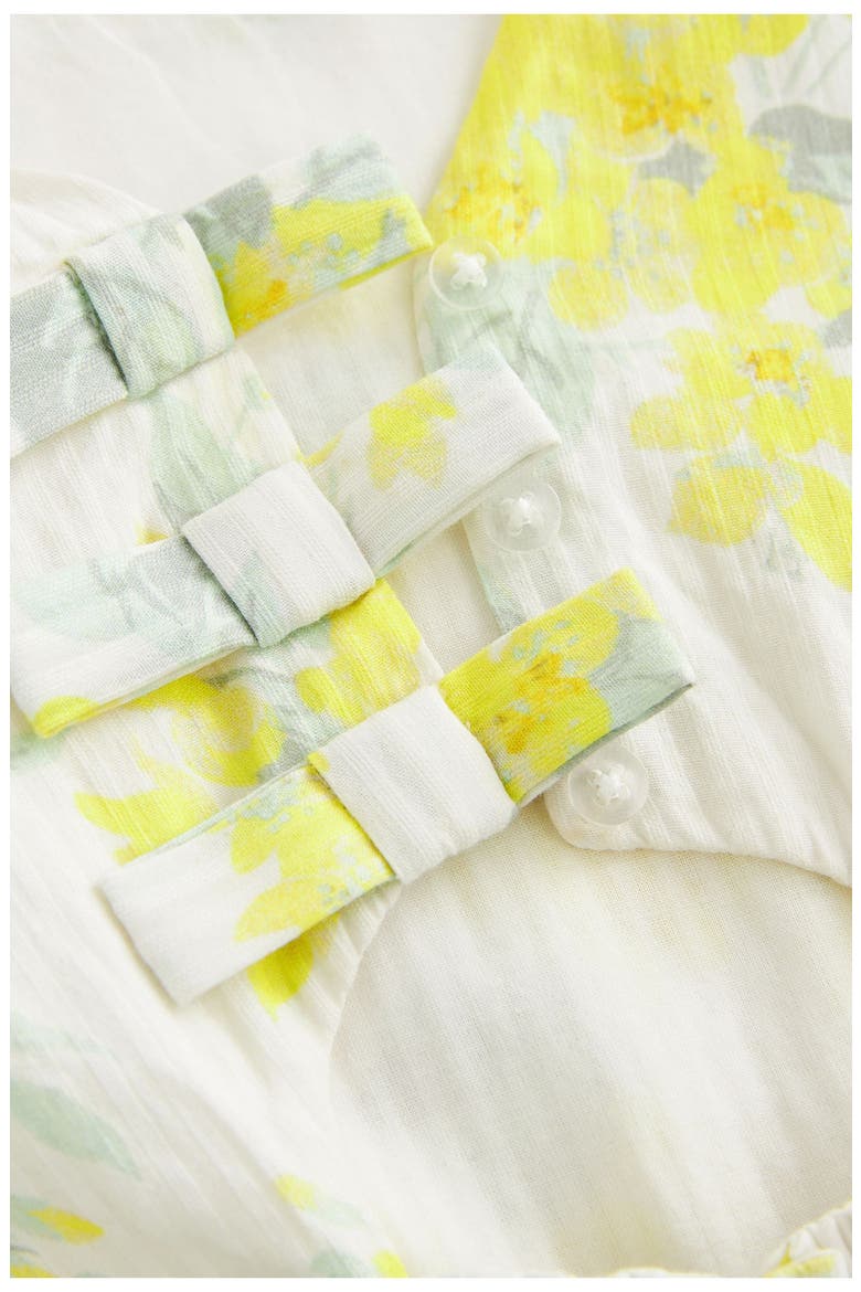 Apple Blossom Print Seersucker Dress, Alternate, color, YELLOW