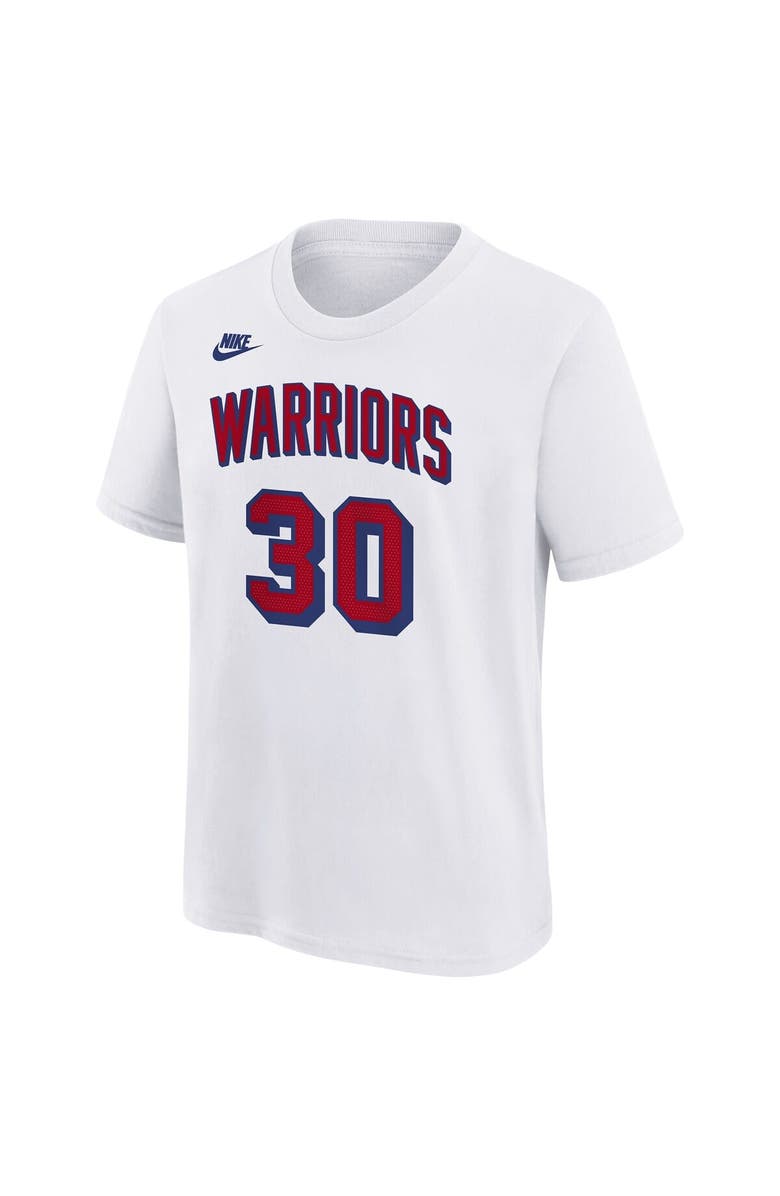 Nike Youth Nike Stephen Curry White Golden State Warriors Classic Edition Name & Number T-Shirt, Alternate, color, 