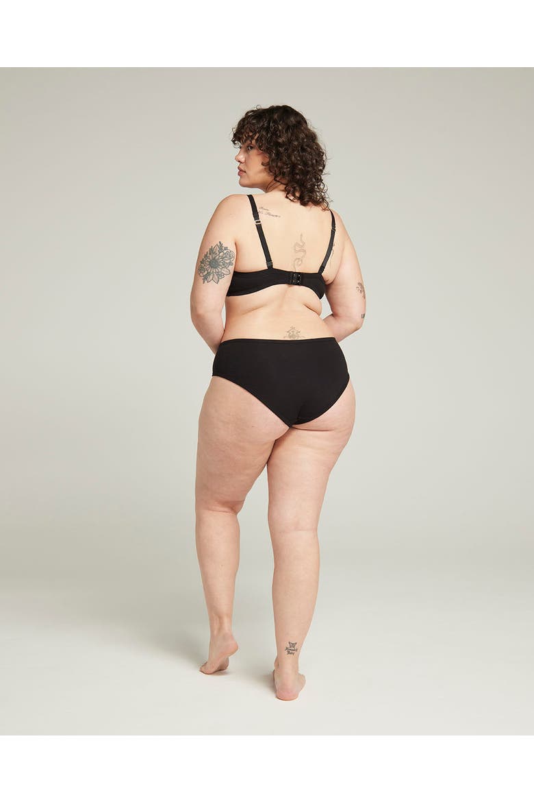 The Organic Cotton Midi Brief 3 Pack, Alternate, color, Black
