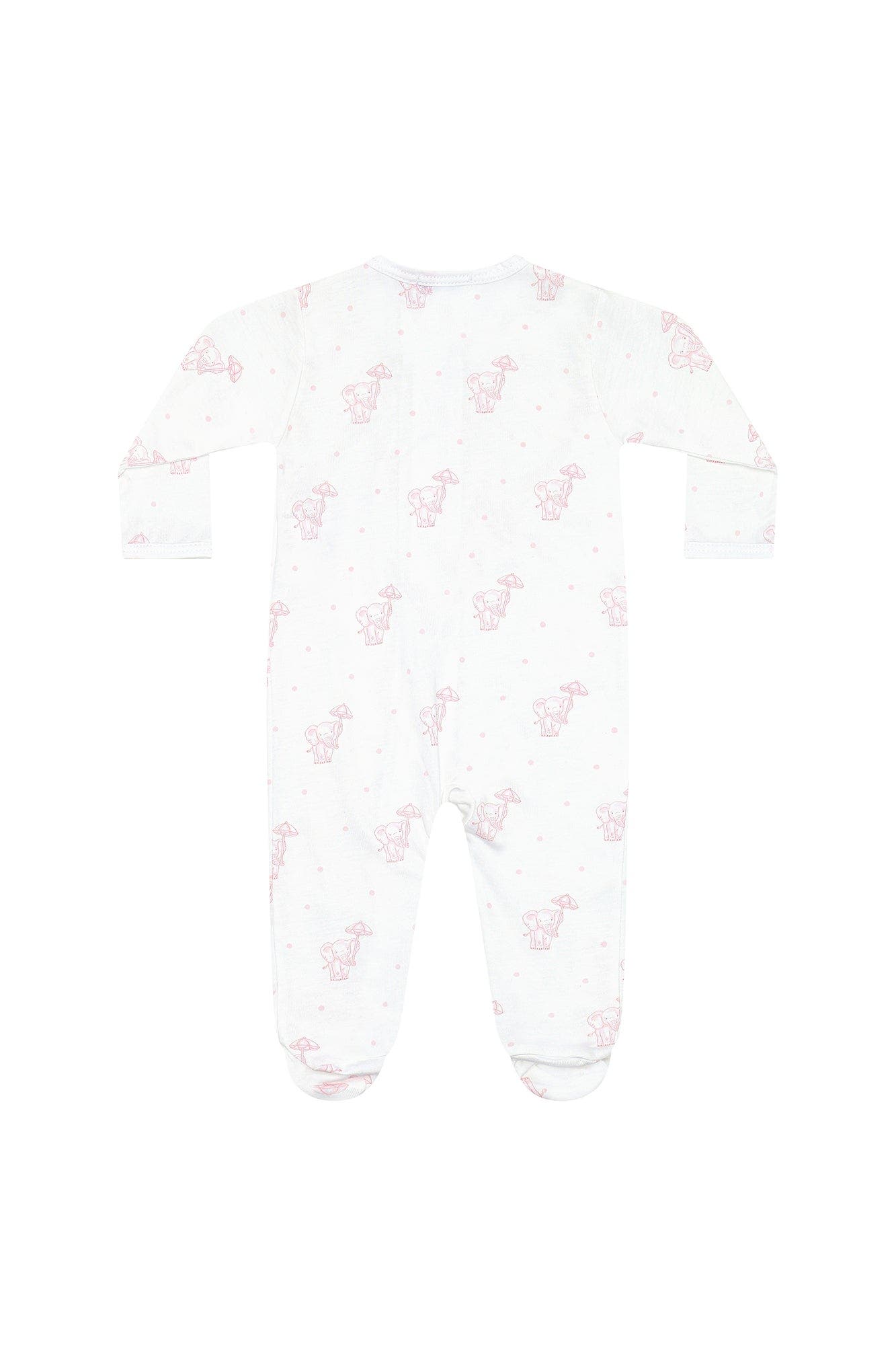 Nellapima Pink Elephant Zipper Footie - Baby | Nordstrom