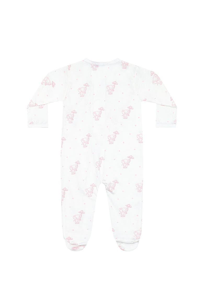 Pink Elephant Zipper Footie - Baby, Alternate, color, Pink