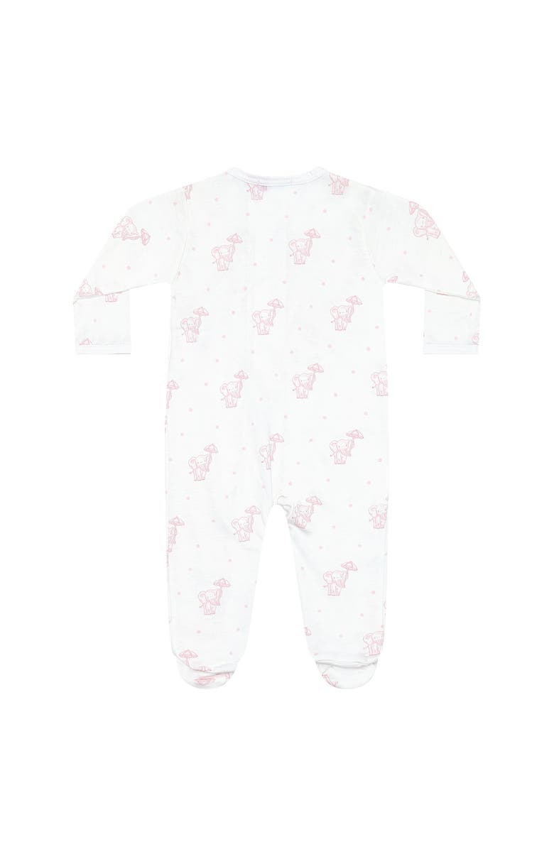 Nellapima Pink Elephant Zipper Footie - Baby, Alternate, color, Pink