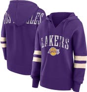 FANATICS Women's Fanatics Branded Purple Los Angeles Lakers Bold Move Dolman V-Neck Pullover Hoodie