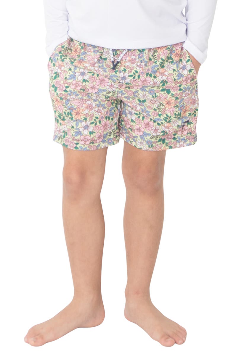 Shade Critters KIds' Citron Ditsy Swim Trunks, Alternate, color,