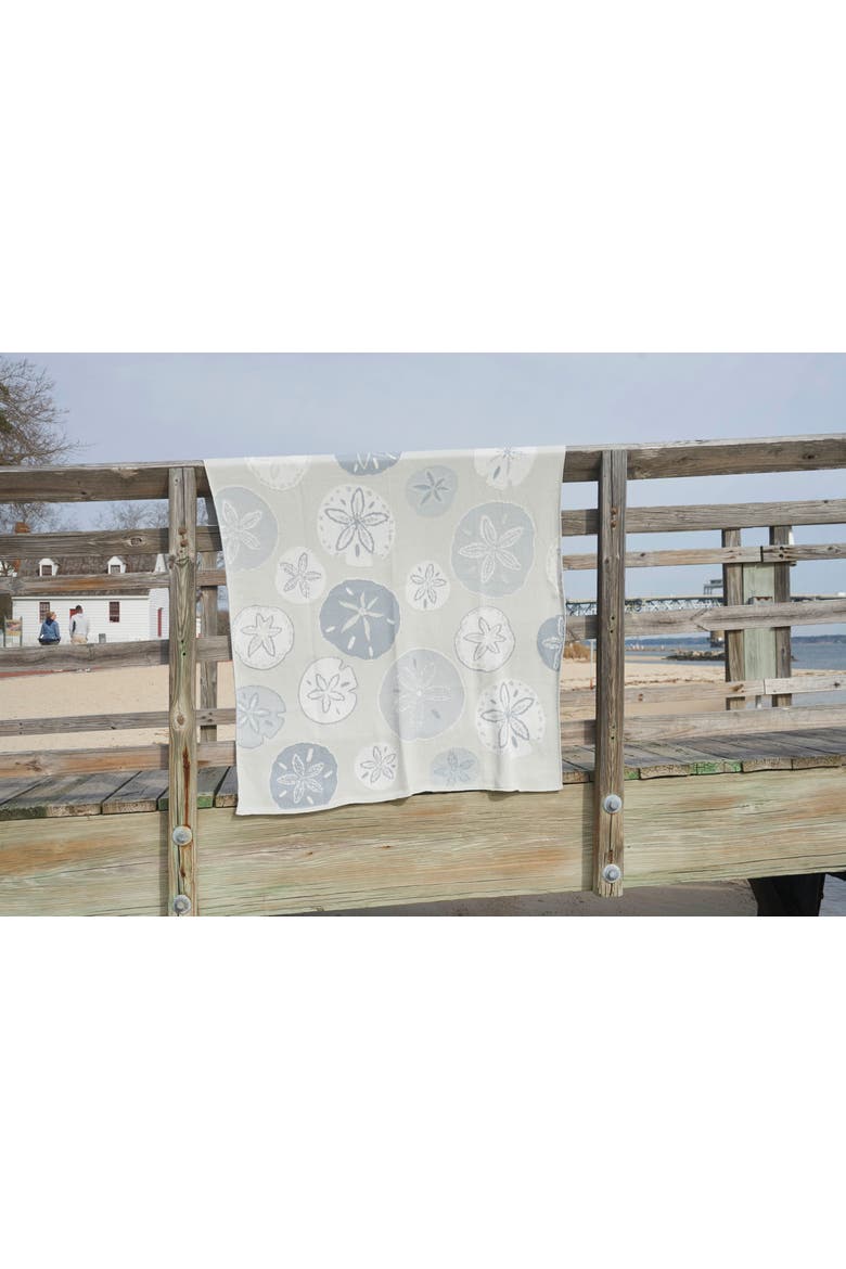 Sand Dollar Pattern Indoor and Outdoor Throw Blanket, Alternate, color, Blue