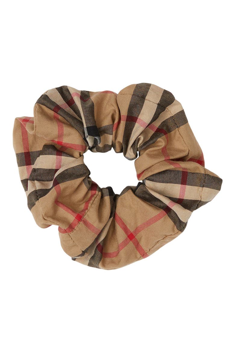 Vintage Check Scrunchie, Main, color, ARCHIVE BEIGE