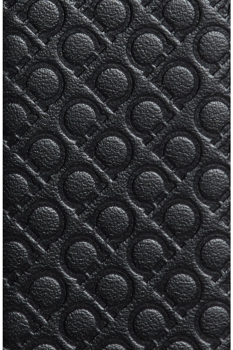 Salvatore Ferragamo Gancini Embossed Reversible Leather Belt, Alternate, color, BLACK/ NAVY