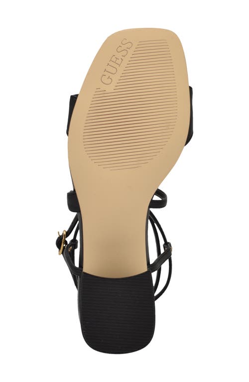 Guess Galeon Ankle Strap Sandal In Black