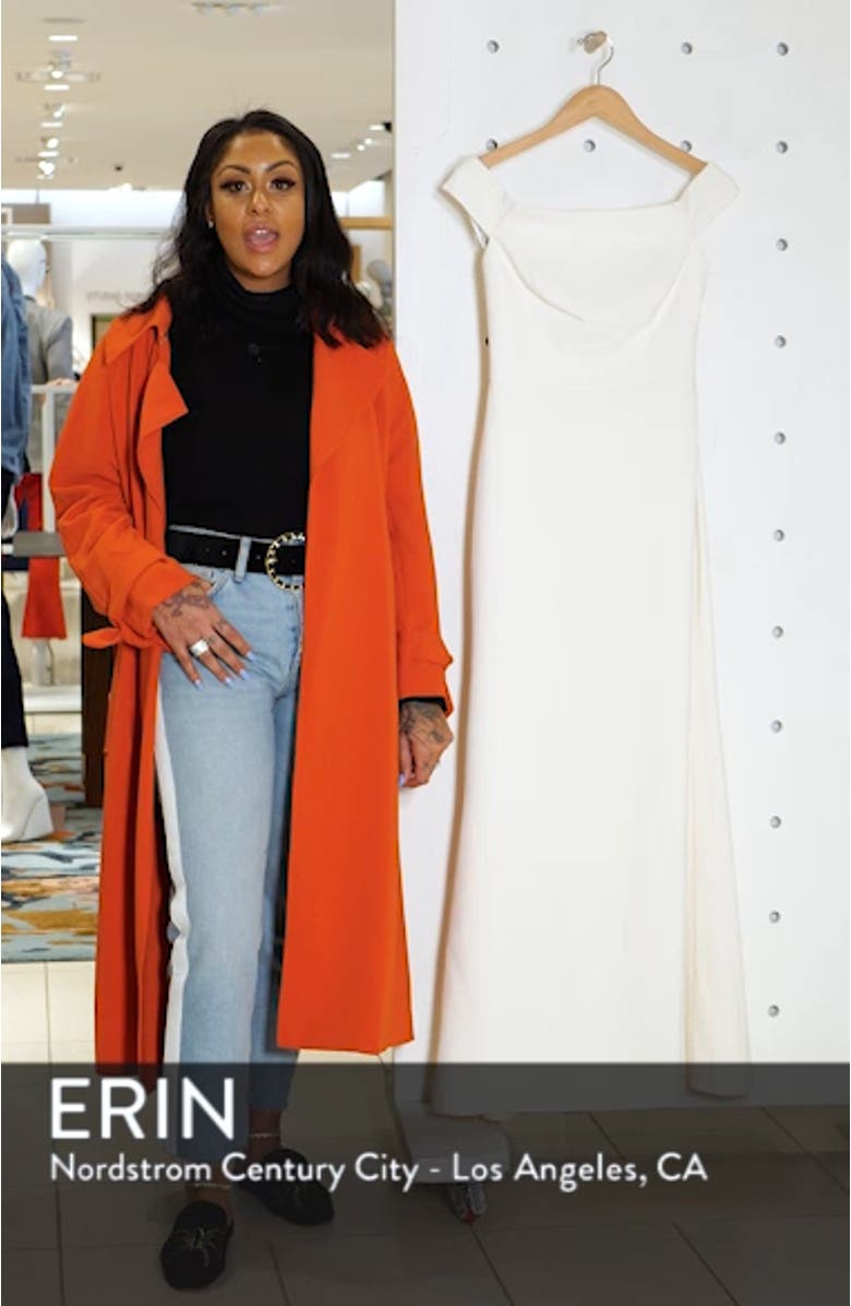 Off the Shoulder Column Gown, sales video thumbnail