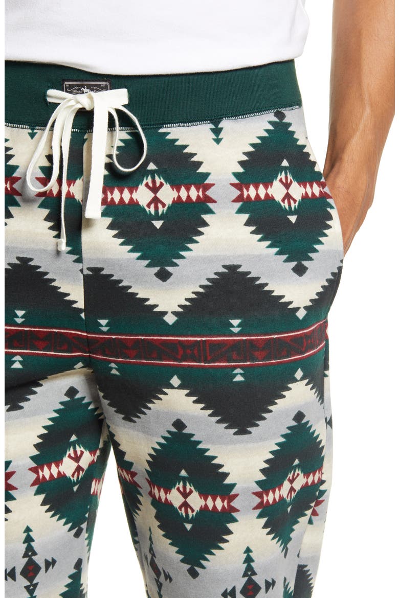 Men's Fleece Sleep Joggers, Alternate, color, BEACON BLANKET PRINT