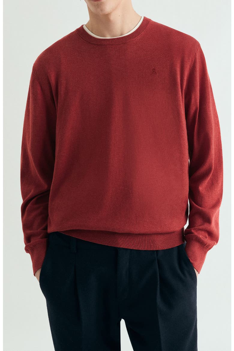 Ribbed supita sweater, Main, color, Red