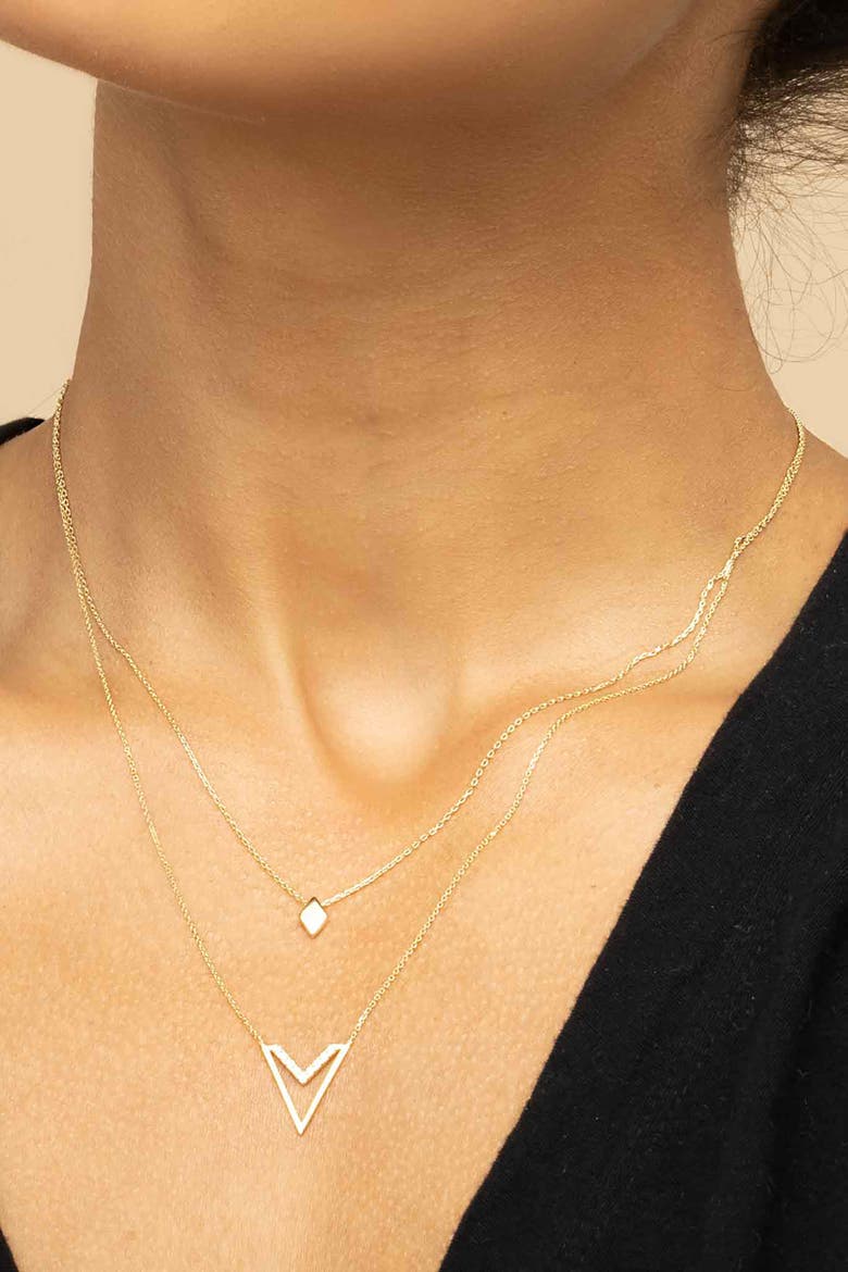 14K Yellow Gold Sweet Diamond Pendant Necklace, Alternate, color, Yellow Gold