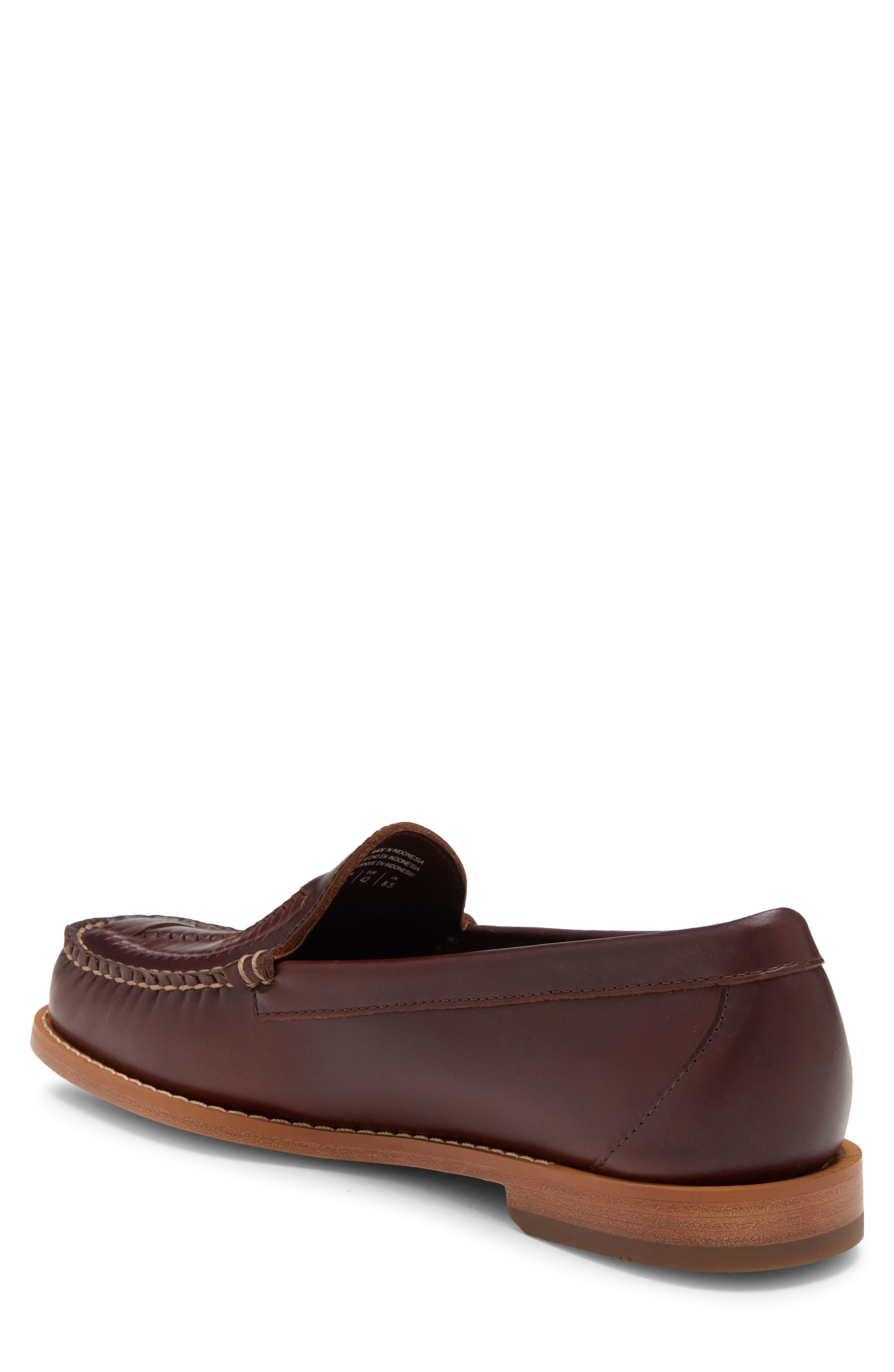 Larson Venetian Loom Weejuns Leather Loafer, Alternate, color, DARK BROWN LEATHER