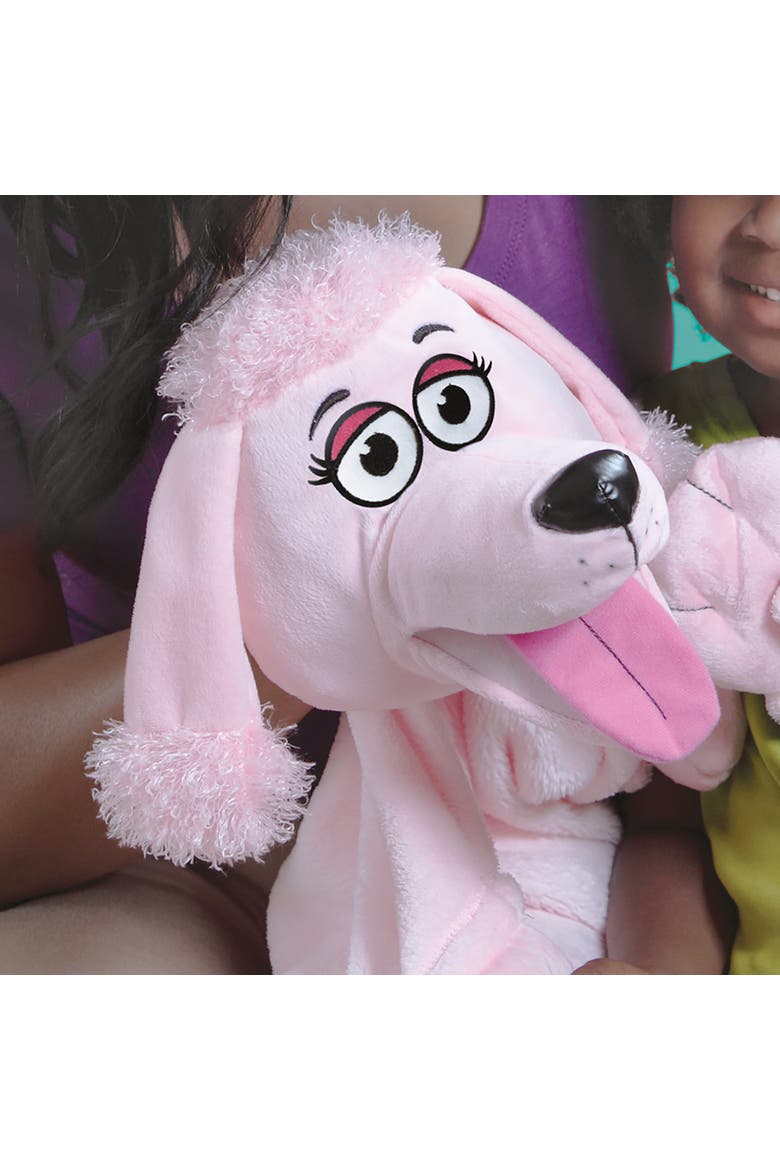Poodle Pink 2 In 1 Plush Puppet & Blanket, Alternate, color, Multicolored