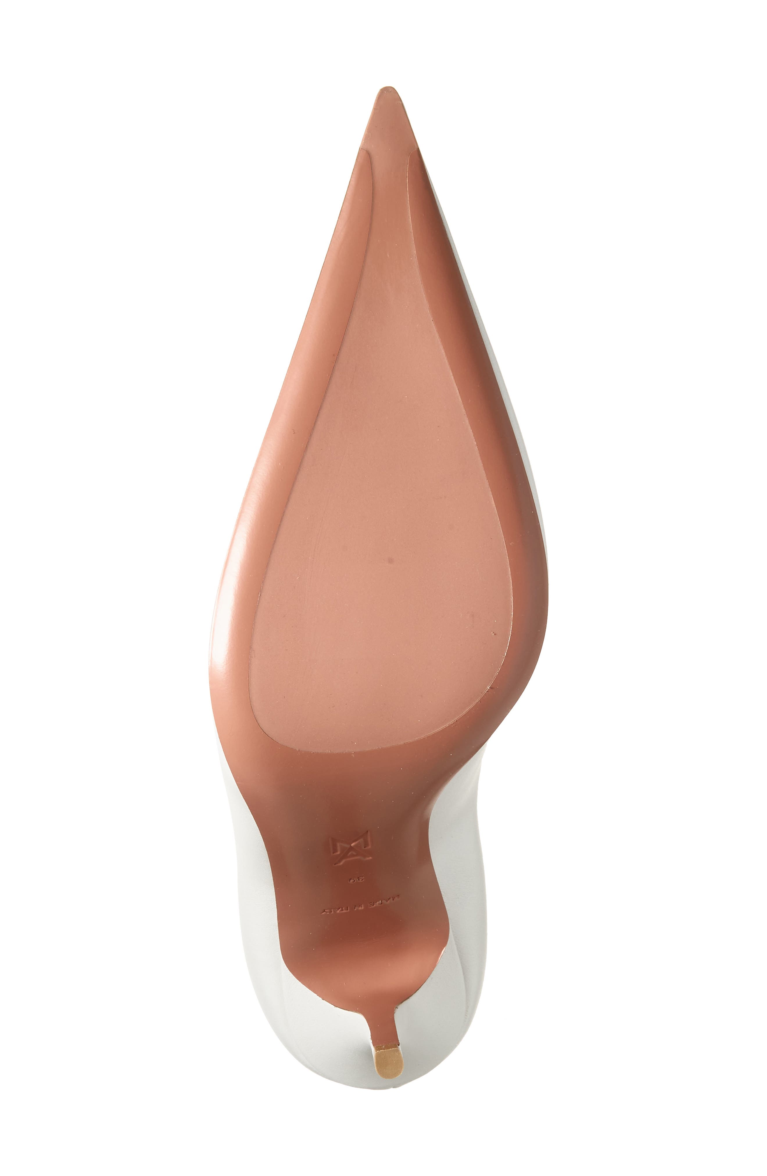Amina Muaddi Barbara Pointy Toe Pump, Alternate, color, White Nappa
