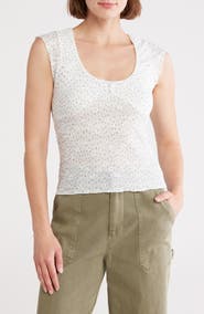 Elodie Ditsy Cap Sleeve Top