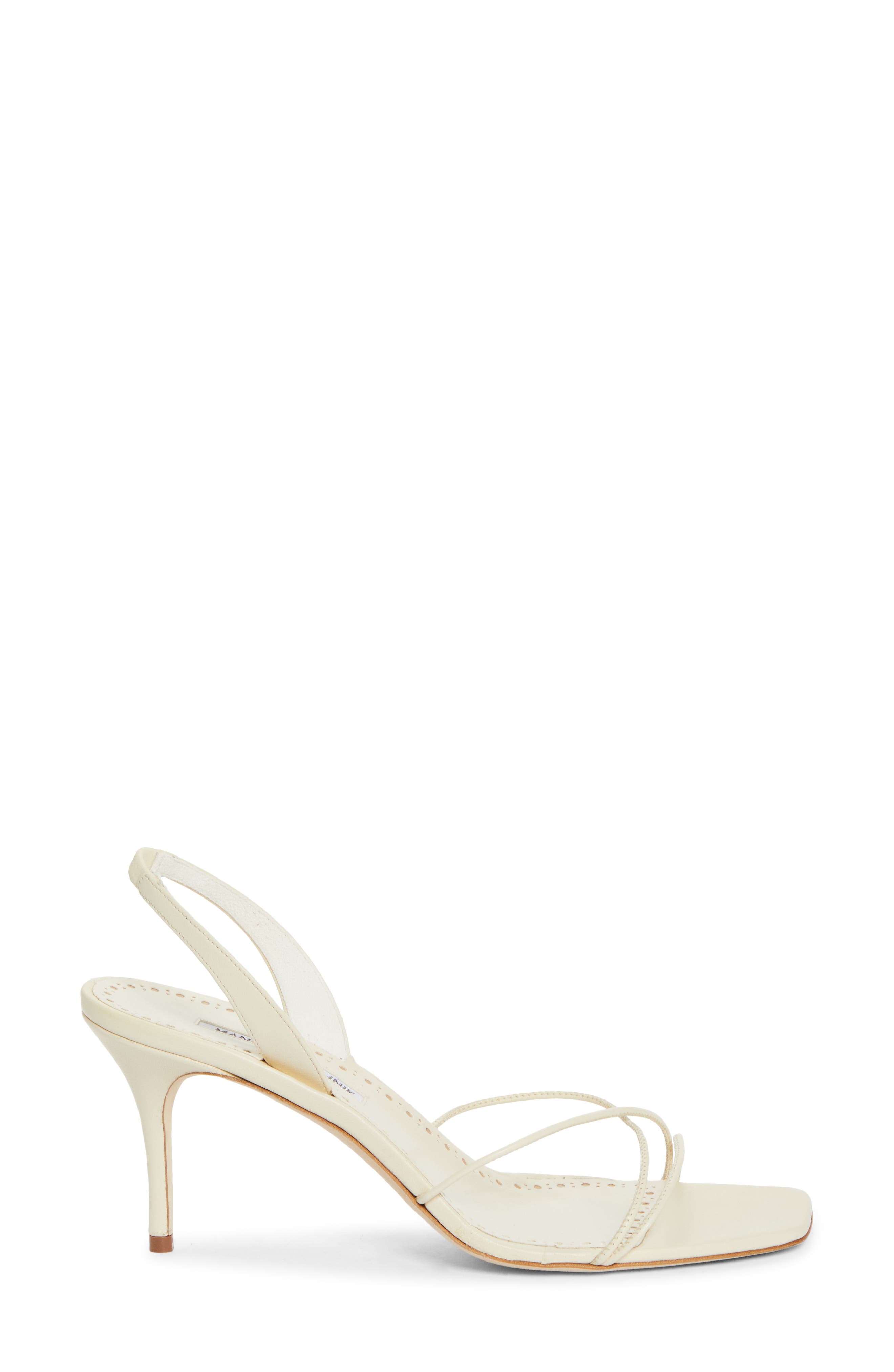 Manolo Blahnik Ninfea Slingback Sandal, Alternate, color, Ivory