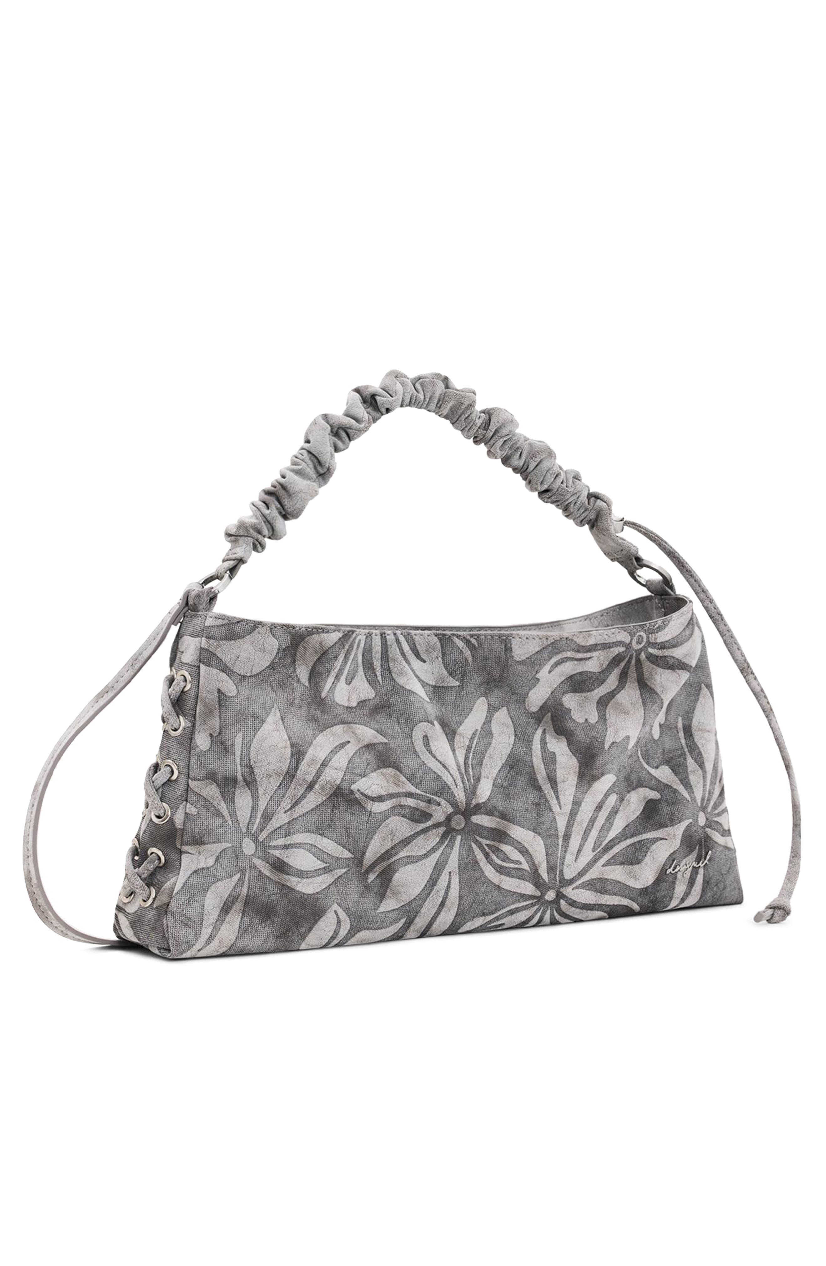 Desigual Floral Ruched Strap Shoulder Bag, Alternate, color, 