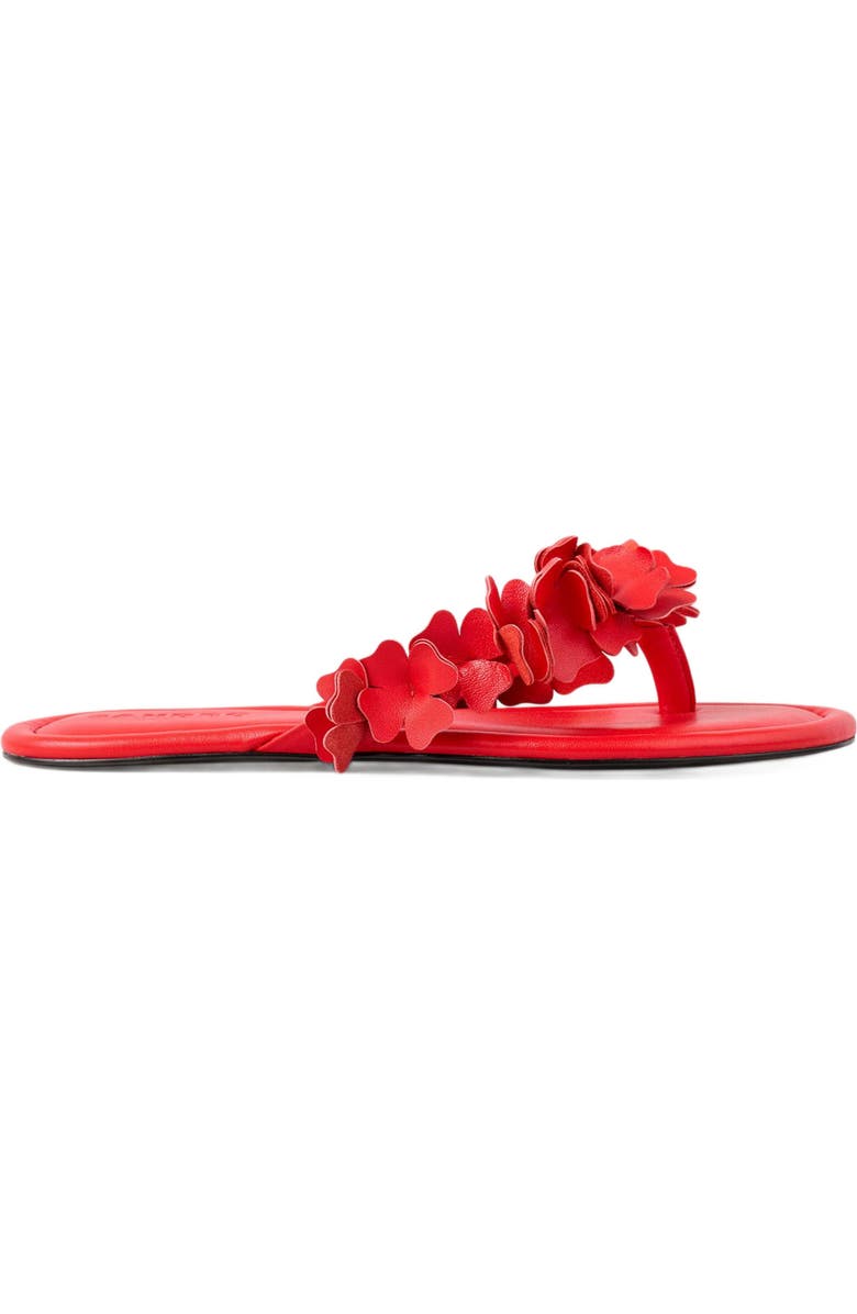 SANDRO Floral leather sandals, Main, color, Orange