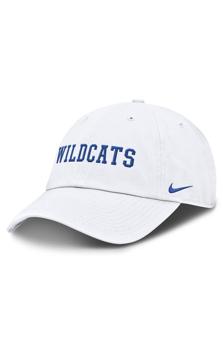 Nike Men's Nike White Kentucky Wildcats Core Club Mascot Wordmark Adjustable Hat, Main, color, 
