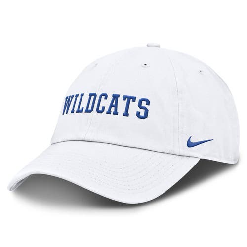 Nike White Kentucky Wildcats Core Club Mascot Wordmark Adjustable Hat