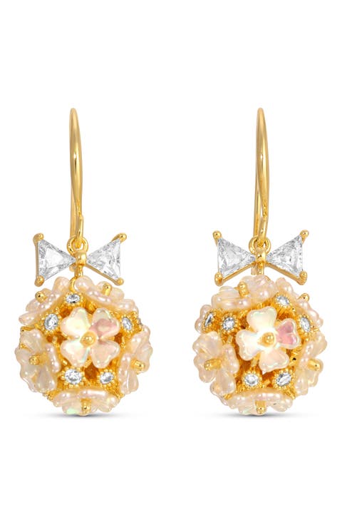 Judith Cubic Zirconia Ball Drop Earrings