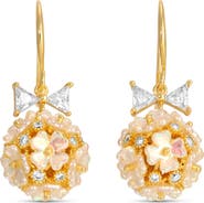 EYE CANDY LOS ANGELES Judith Cubic Zirconia Ball Drop Earrings