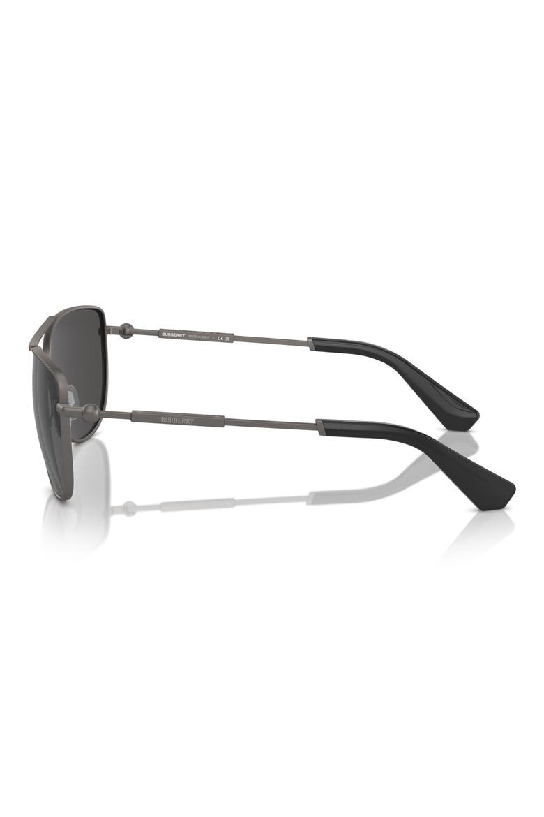 60mm Pilot Sunglasses, Alternate, color, DARK GREY