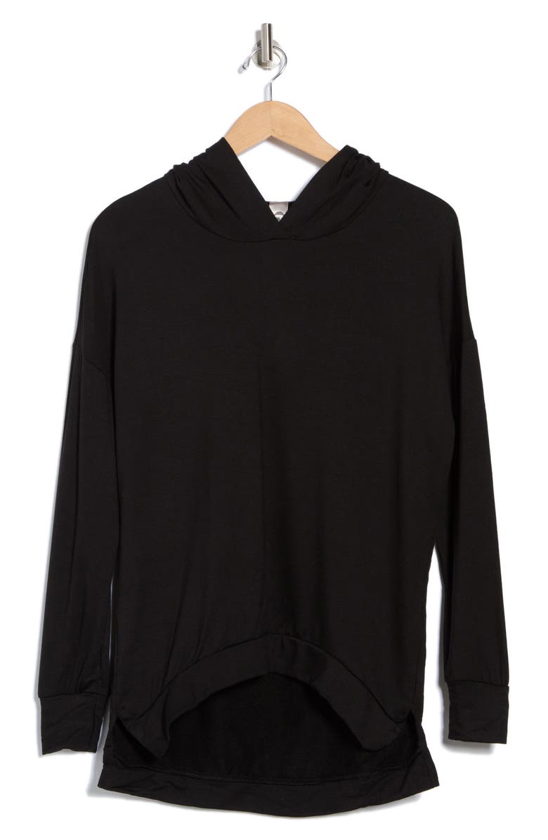 GO COUTURE Dolman Hoodie Sweatshirt, Alternate, color, Black