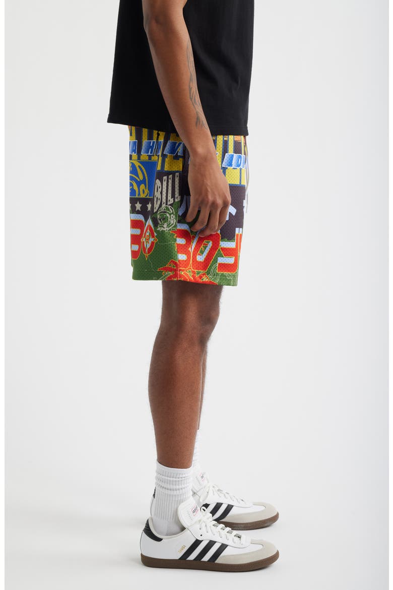 Compass Mesh Drawstring Shorts, Alternate, color, WHITE
