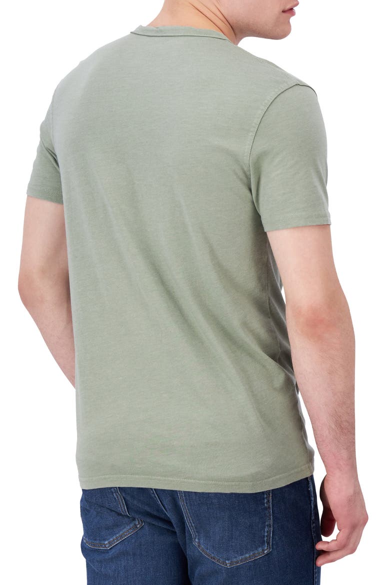 Button Notch Neck T-Shirt, Alternate, color, OIL GREEN