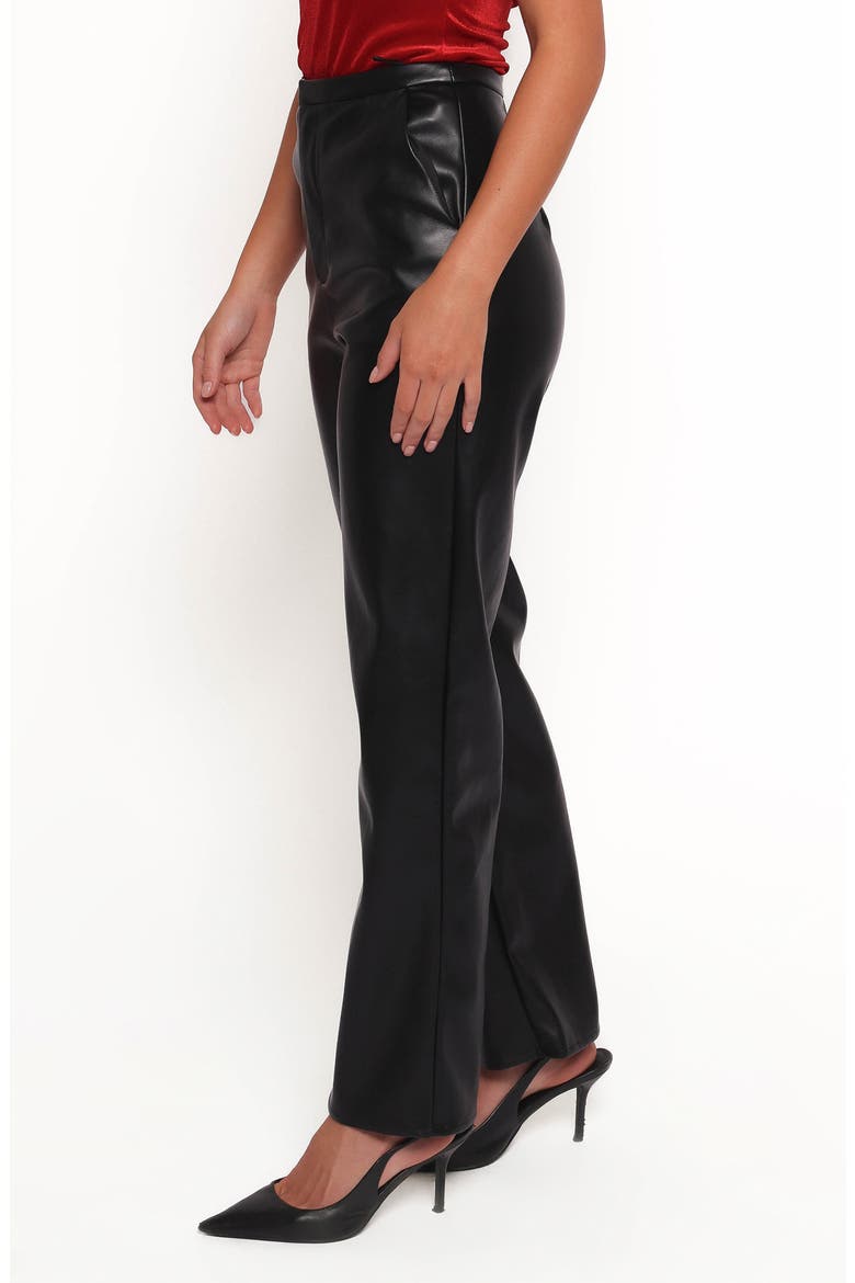 Jackson High Waist Faux Leather Pants, Alternate, color, BLACK