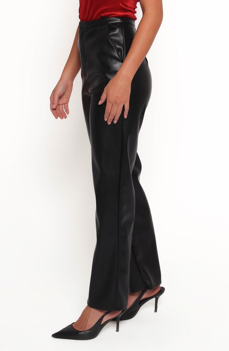 Petal & Pup Jackson High Waist Faux Leather Pants, Alternate, color, Black