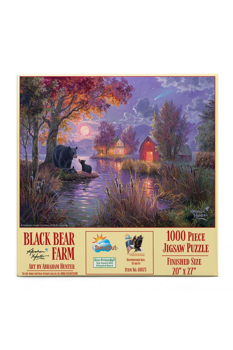 Black Bear Farm 1000 piece Jigsaw Puzzle for Adults, Alternate, color, Multicolor