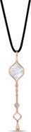Roseate Unity Wand Mother-of-Pearl & Lab Grown Diamond Pendant Necklace