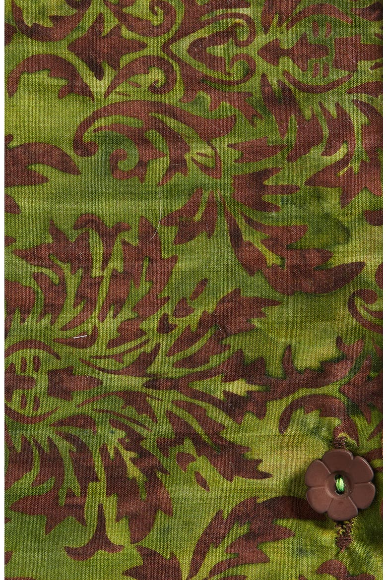 Print Cotton Pocket Square, Alternate, color, GREEN