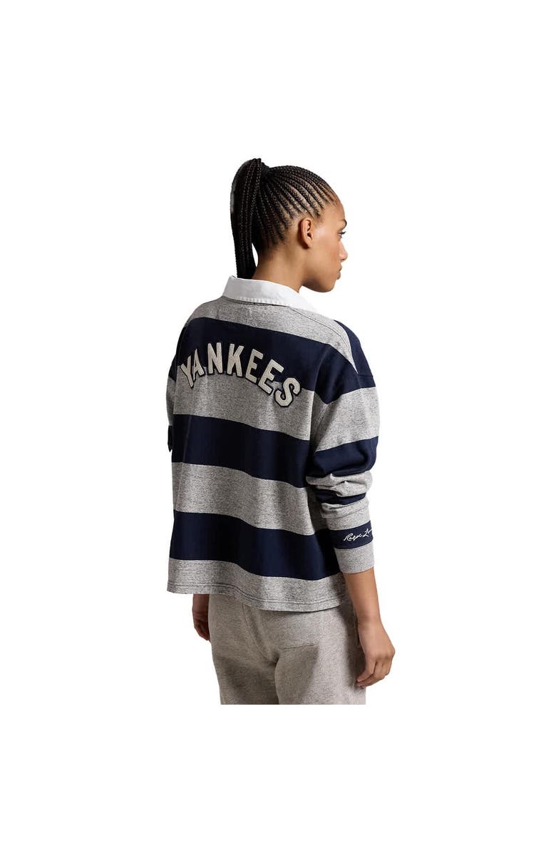 Polo Ralph Lauren Women's Polo Ralph Lauren  Navy/Heather Gray New York Yankees Long Sleeve Rugby T-Shirt, Alternate, color, 