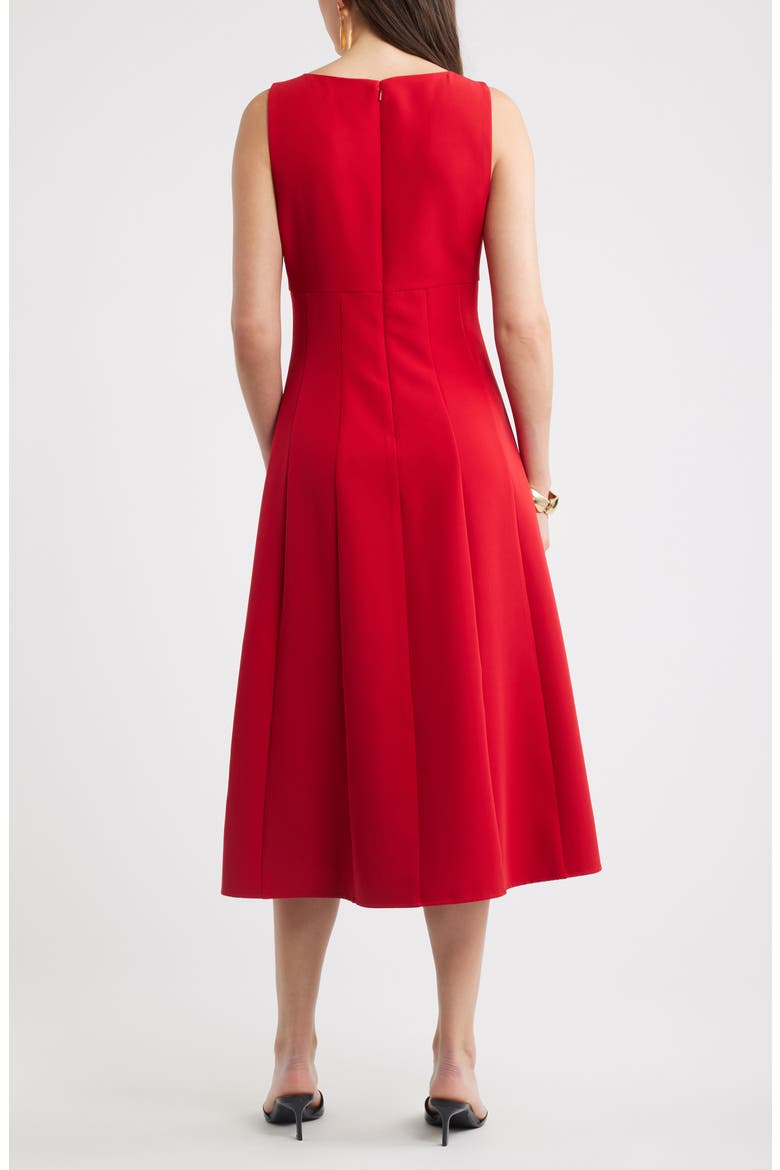 Bateau Neck Midi Dress, Alternate, color, RED EMBOLDENED