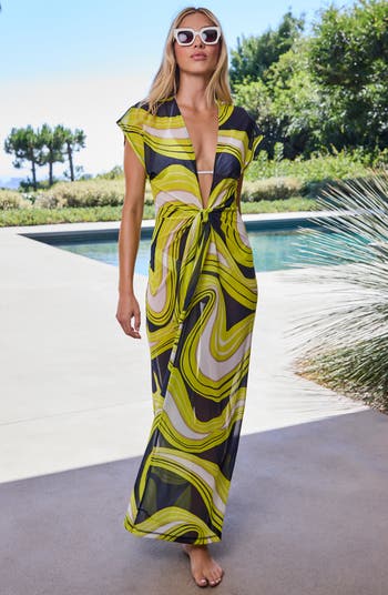 Maxi Wrap Trina Turk Evening Gowns Trina Turk Serena Stretch Mesh