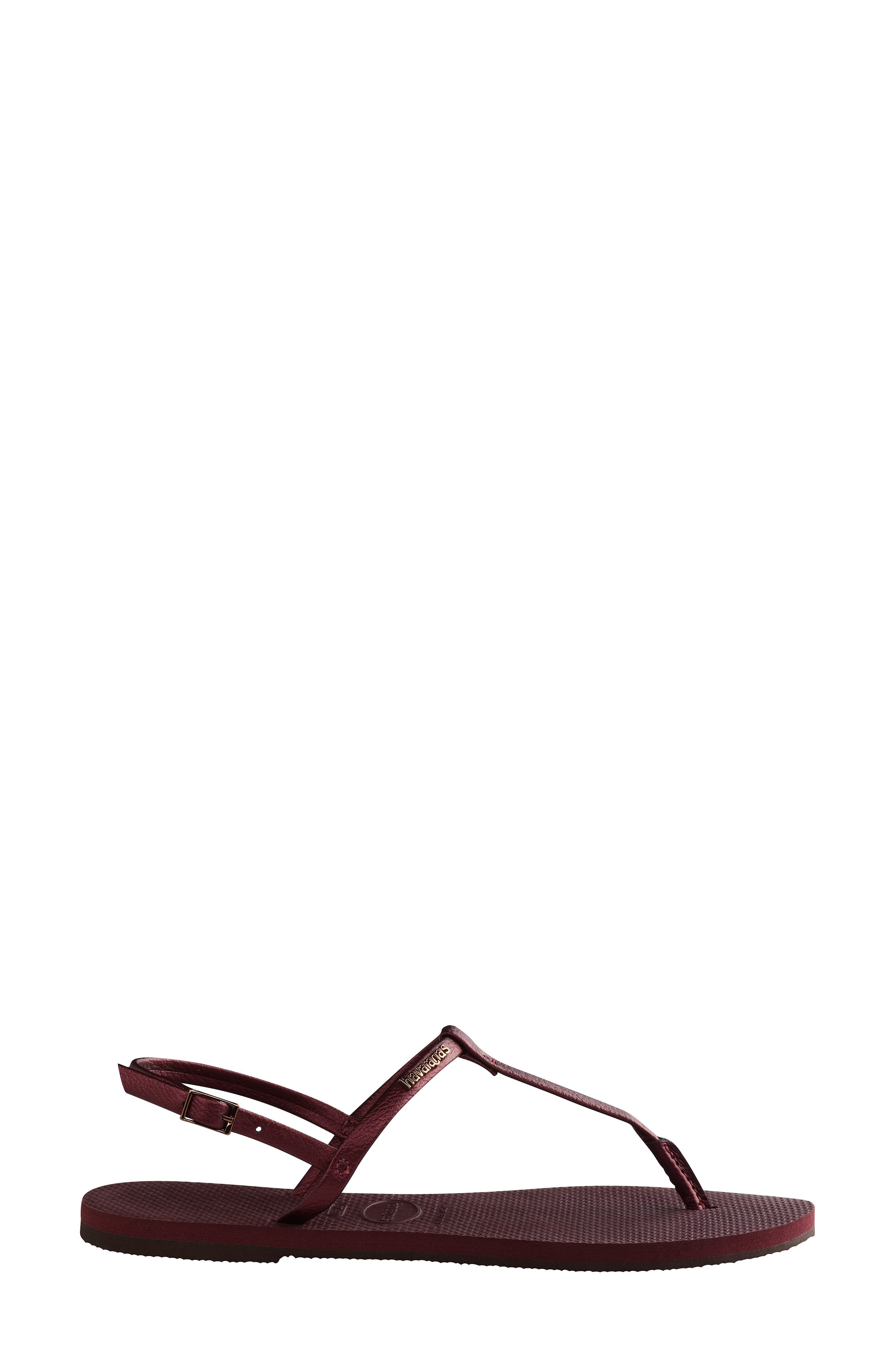 You Riviera Sandal, Alternate, color, GRAPE WINE