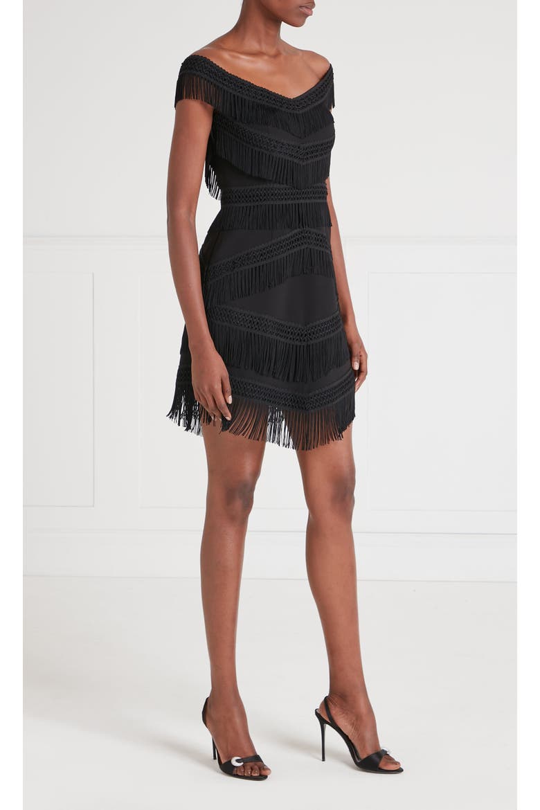 Fringe Dress, Alternate, color, Black