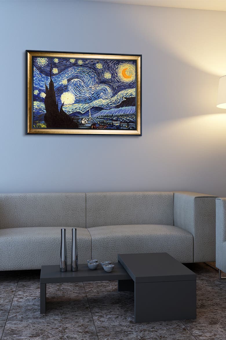Starry Night by Vincent Van Gogh Framed Hand Painted Oil Reproduction ...