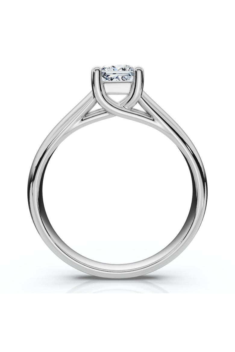 1ct Princess Cut Lab Grown Diamond Solitaire Engagement Ring 14k Gold, Alternate, color, 14k White Gold