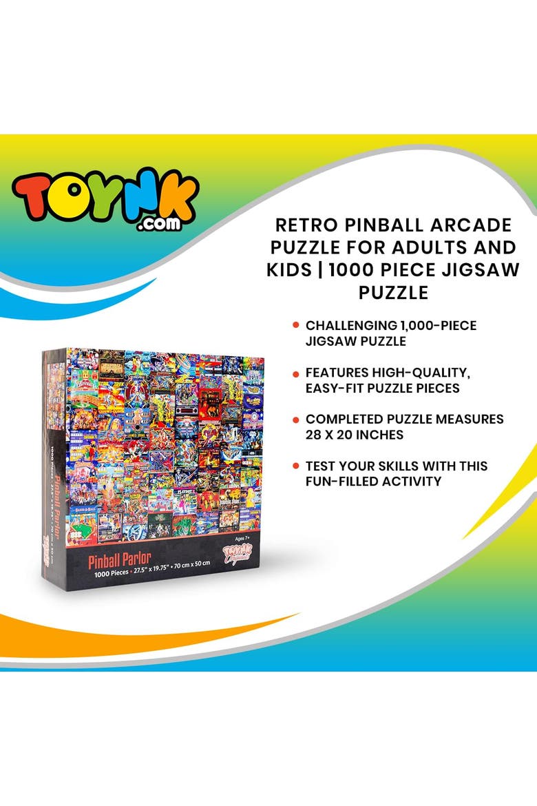 Pinball Parlor Retro Arcade Puzzle | 1000 Piece Jigsaw Puzzle, Alternate, color, Multi-Color