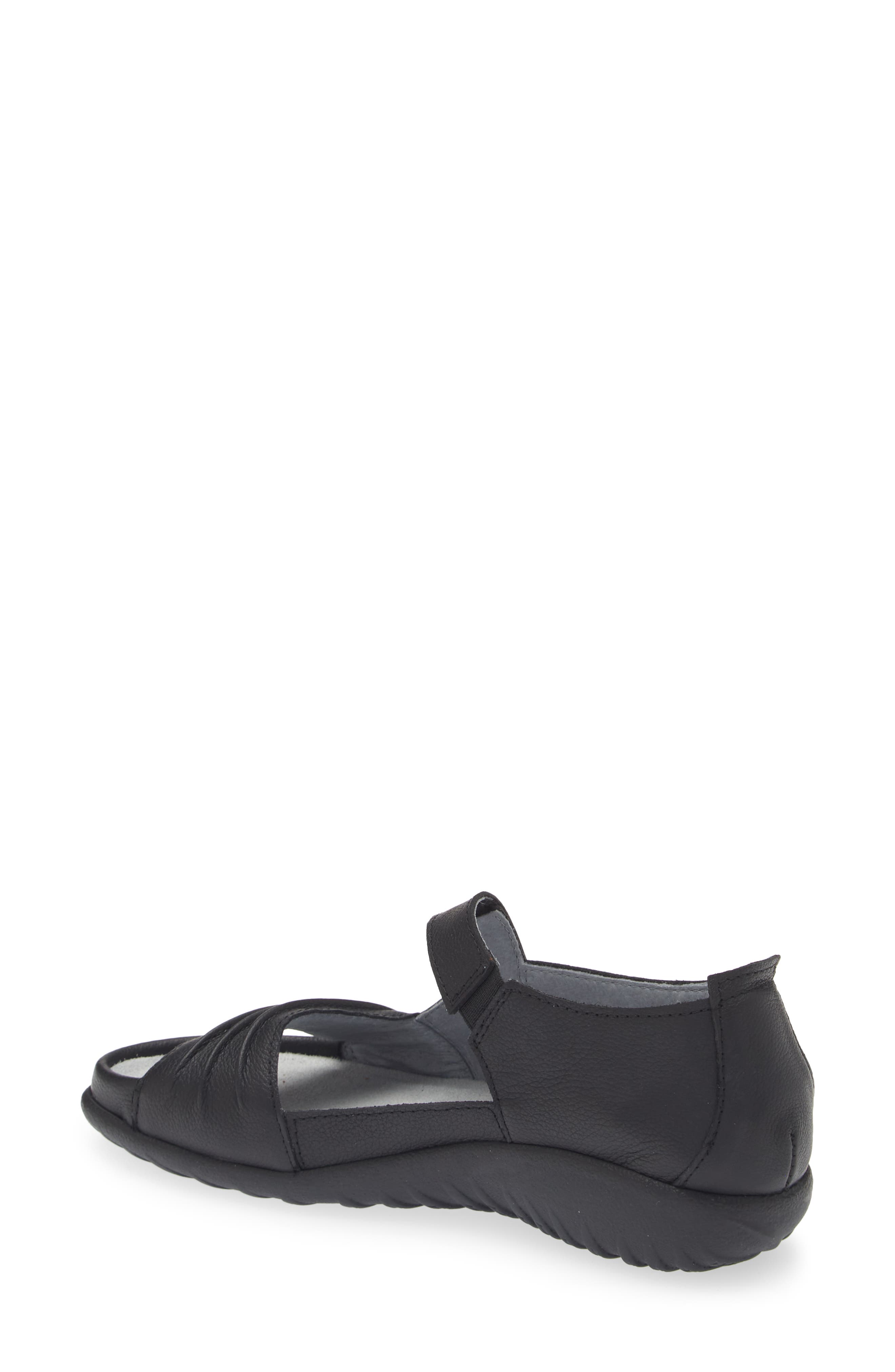 Naot 'Papaki' Sandal, Alternate, color, Soft Black Leather