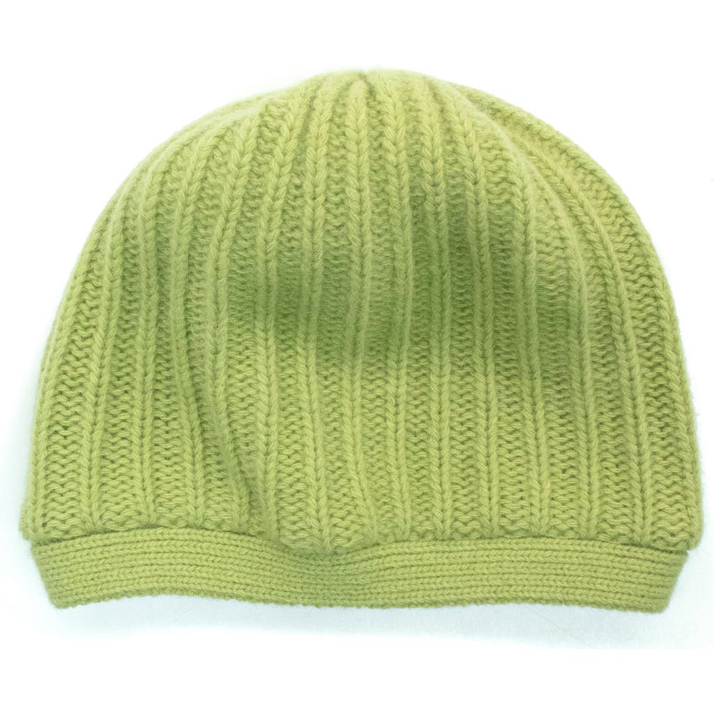 Portolano Rickrack Stitch Wool Blend Beanie In Green