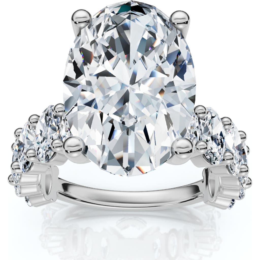 Bliss Diamond Certified 6ct Oval Diamond Engagement Ring 14k Gold Lab Grown